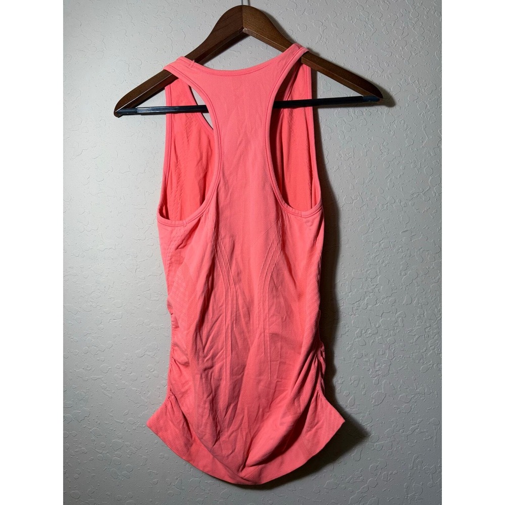 Athleta Speedlight Seamless Tank Racerback On Fire Orange Lightweight Ruch Sz S - Picture 2 of 9